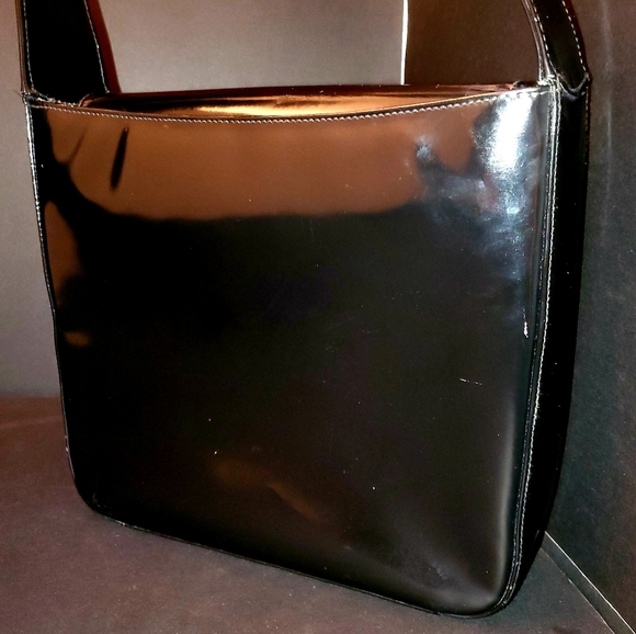 🖤AUTHENTIC Vintage GUCCI Black Patent Leather Purse Excellent Used Condition 🖤 - Picture 11 of 16